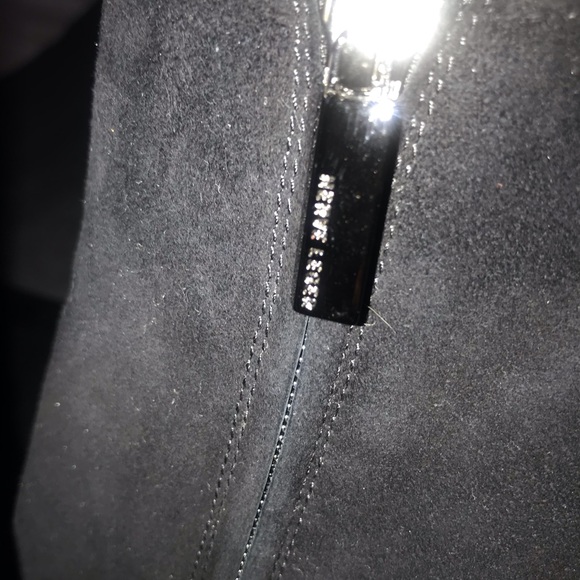 HERVE LEGER LYNNE BLK SUEDE ANKLE BOOTS 39 - Picture 6 of 7